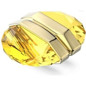 Swarovski Crystal Lucent Ear Cuff, Single, Magnetic, Yellow, Gold-Tone*New